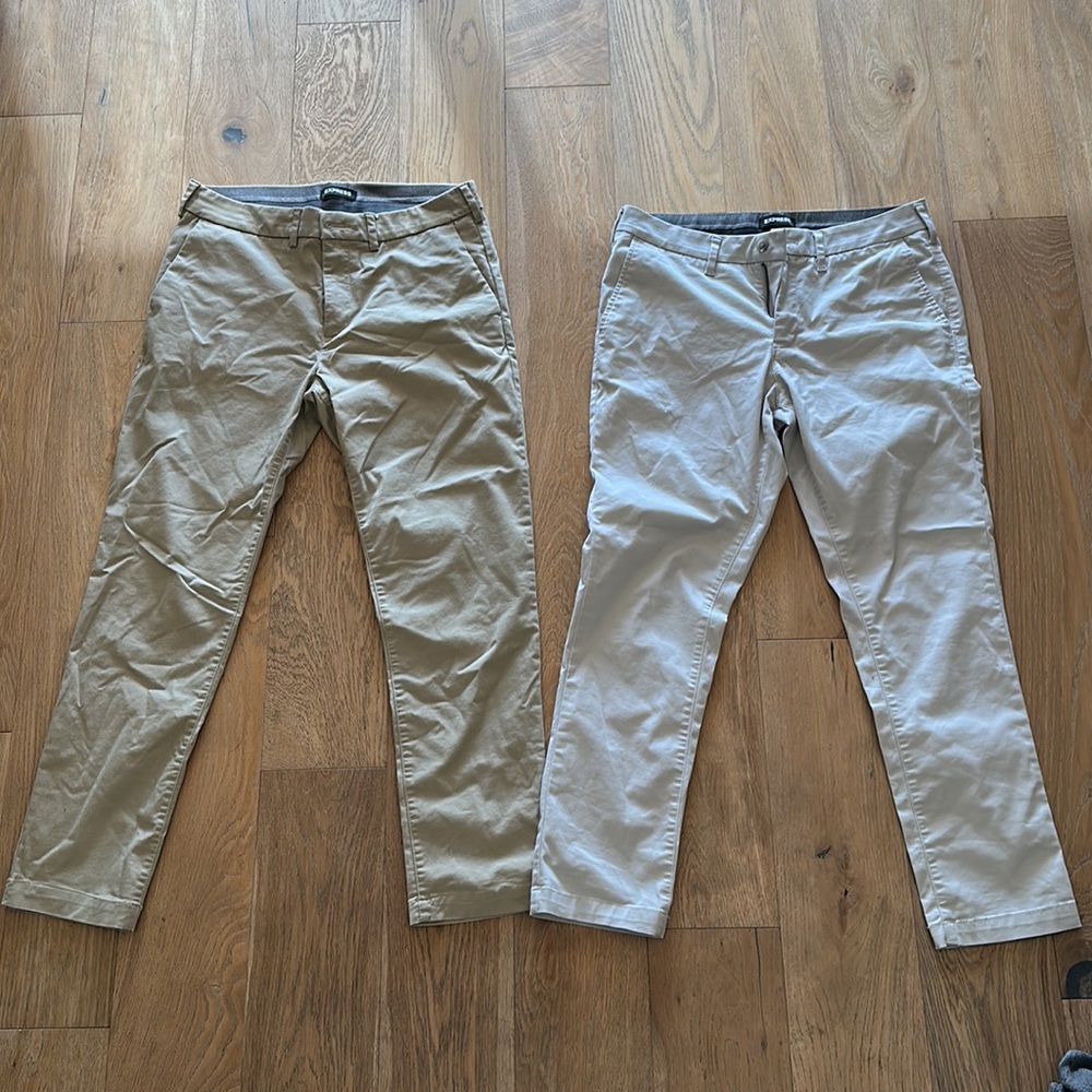 express men's chinos (two pair)